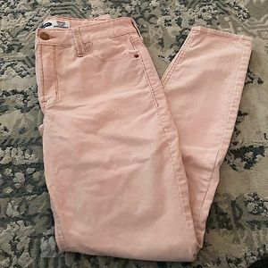 Light/Baby Pink Corduroy Rockstar Skinny Pants